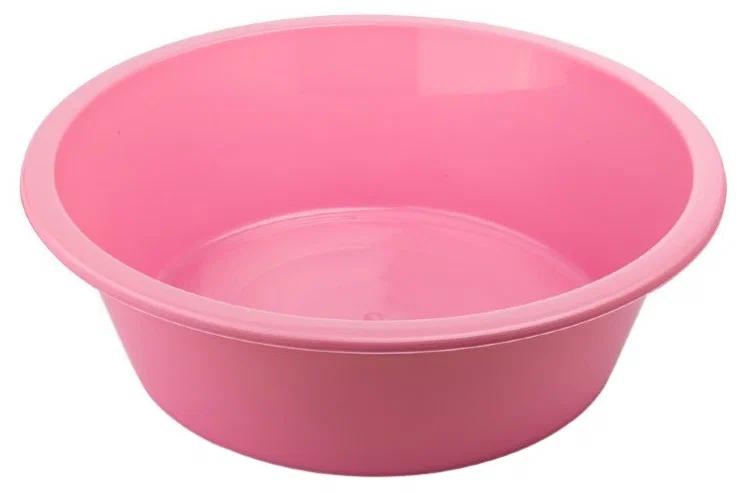 تصویر 2 از لگن پلاستیکی صورتی با طراحی ساده و کاربردی